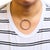 Haus of Brilliance .925 Sterling Silver 3.0 Cttw Alternating Black and White Diamond Open Hoop Circle Pendant Necklace (H-I Color, I3 Clarity) - 18" Inches For Sale - Image 4 of 5