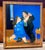 Blue Late 20th Century Fernando Botero (After) “Dancing Couple” Oil on Canvas, 27” X 23” Framed For Sale - Image 8 of 8