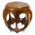 Mid-Century Asian Modern Chinoiserie Rosewood Stool For Sale