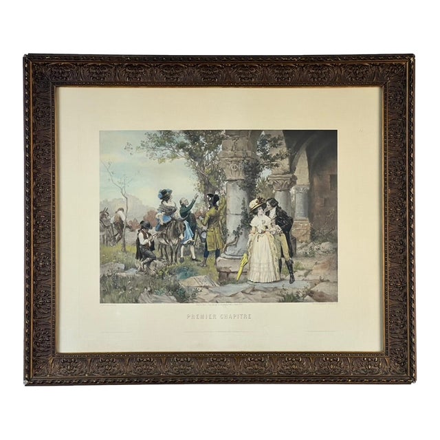Antique Goupil Photogravure “Premier Chapitre” After François-Edmond Outin, Paris, 1897 For Sale