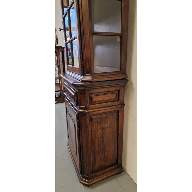 Oak Bookcase with Display For Sale - Image 5 of 8