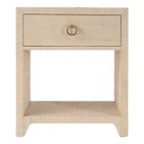 Bar Harbor Raffia 1 Drawer Nightstand, Natural For Sale