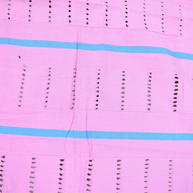 African Early 20th Century Yoruba Handwoven Aso Oke Textile Nigeria 78x49 Inch For Sale - Image 3 of 7