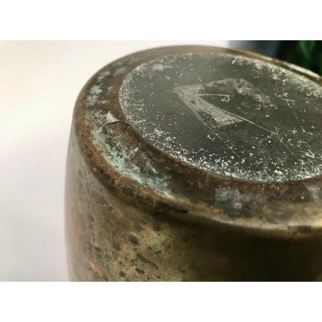 Metal German Art Nouveau Wrought & Hammered Brass Vase from WMF, 1920s For Sale - Image 7 of 12