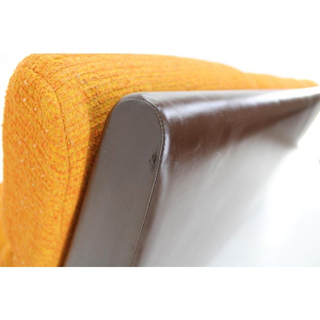 Leatherette and Fabric 4-Seater Sofa, Czechoslovakia, 1970s For Sale - Image 12 of 18