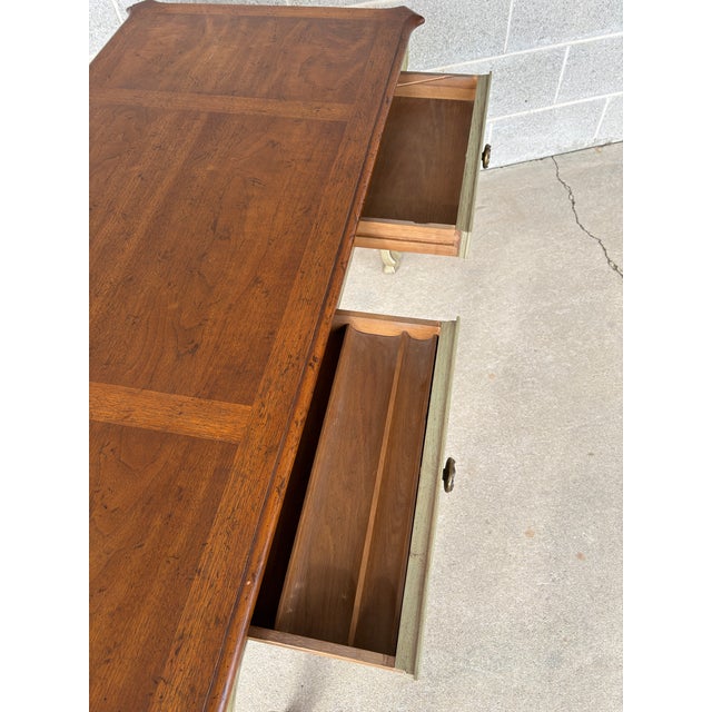 Mid 20th Century Heritage Grand Tour Country French Style Walnut Writing Desk For Sale - Image 5 of 16