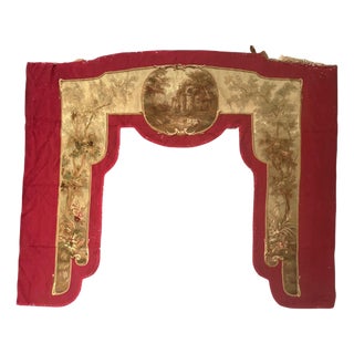 Antique French Handwoven Aubusson Tapestry for Valance, 1890s For Sale