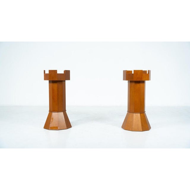 Brown Chess Piece Planters, Italy, 1970s, Set of 2 For Sale - Image 8 of 15