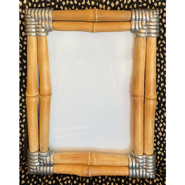 Vintage Bamboo and Pewter Frames a Pair Chairish