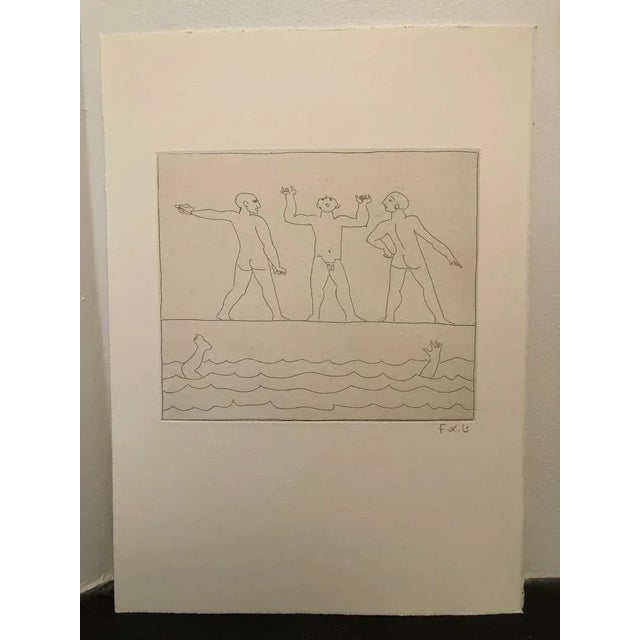 Francois-Xavier Lalanne (1927-2008) Men (ephebes), 2002 Techniques : etching on paper Hand signed in pencil by François...
