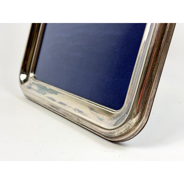 Brown Art Deco Italian Silver Plate and Mahogany Picture Frame by Gino Bicchielli, 1950s For Sale - Image 8 of 11