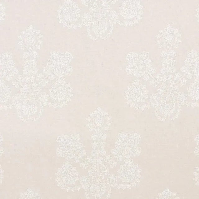 Schumacher Estrella Fabric in Linen For Sale