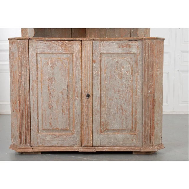 Swedish 19th Century Painted Corner Cabinet For Sale In Baton Rouge - Image 6 of 11