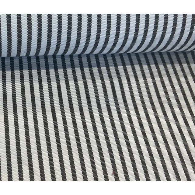 Perennials Jake Stripe Fabric (Color: Chocolate) | Chairish