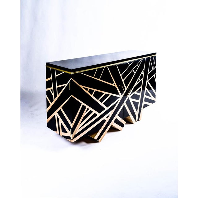Lines Buffet in Black Pear Wood and White Holly by Aymeric Lefort For Sale - Image 13 of 15