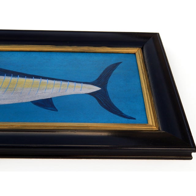 Matt Rix, Naive Style Blue Marlin, 2000s, Oil on Board, Framed For Sale - Image 9 of 12