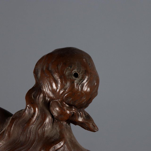 Antique French Table Clock with Marble For Sale - Image 12 of 14