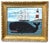 Melinda Kirkpatrick Folk Art Painting of a Whale and Ship, “Whale at Harbor” Contemporary A great black sperm whale swims...