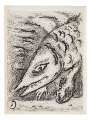 Marc Chagall, Jona and the Marine Monster, Héliogravure by Marc Chagall, 1960