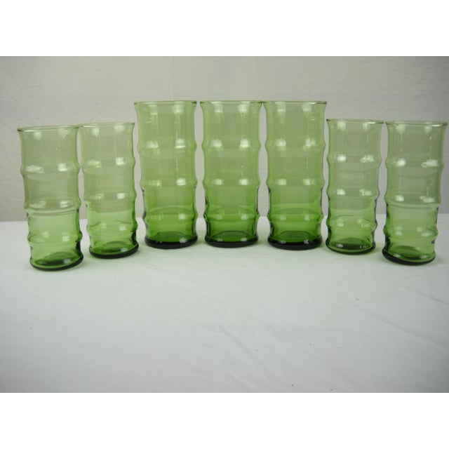 MidCentury Bamboo Glasses Set of 7 Chairish