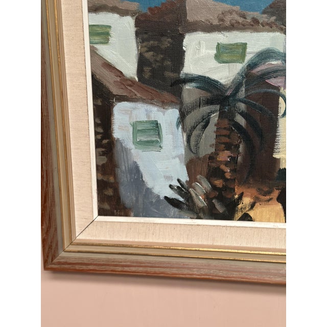 Tage Gavik, Southern European Street, 1950s, Oil on Canvas, Framed For Sale - Image 10 of 18