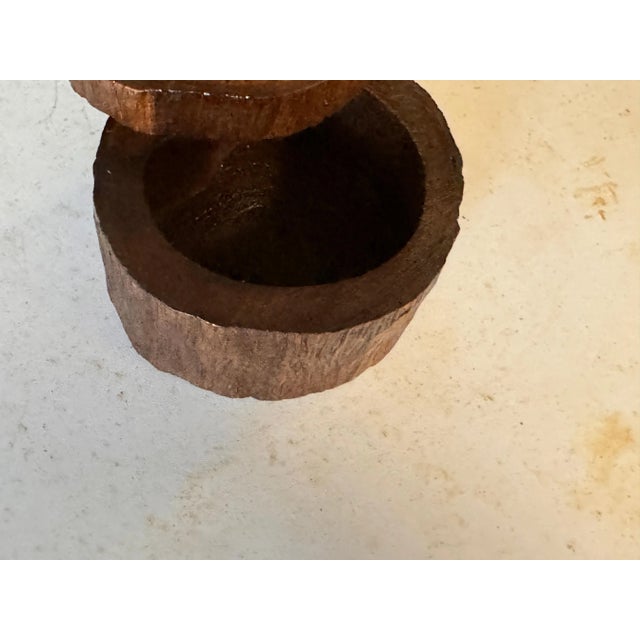 Brown Decorative and Jewelry Box in Wood with Carved Elephants, France, 1970s For Sale - Image 8 of 13