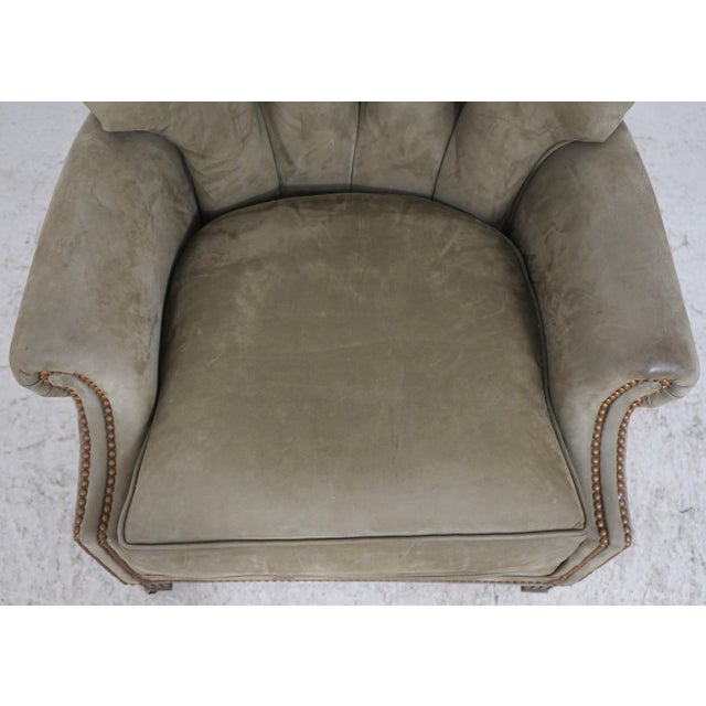 Pair Hancock & Moore Suede Lounge Chairs For Sale - Image 15 of 18