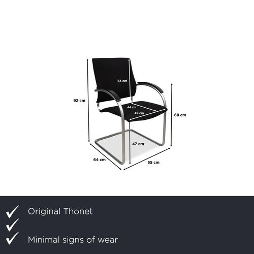 The Thonet S74 8-seater dining set consists of eight identical chairs, all upholstered in high-quality black fabric. They...