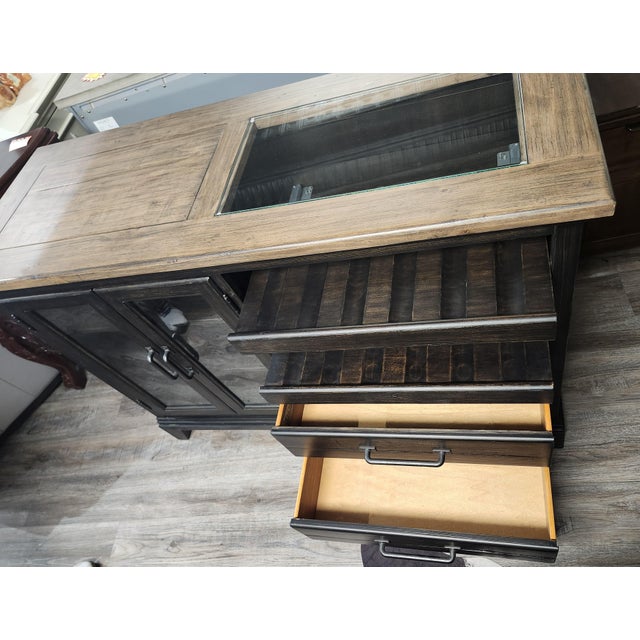 Kincaid Furniture Plank Road Pleasant Hill Wine Server For Sale - Image 4 of 8