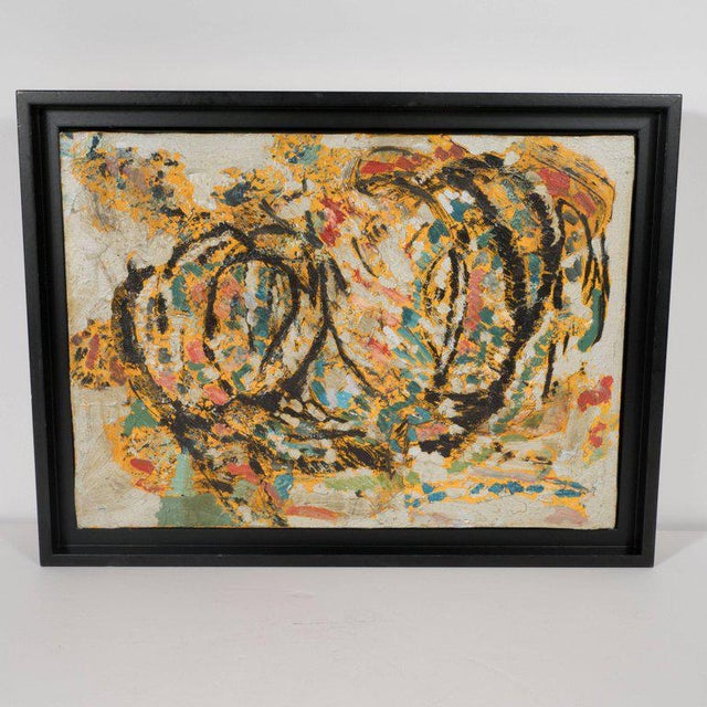 Colorful and Dynamic Contemporary Abstract Oil on Canvas Painting ...