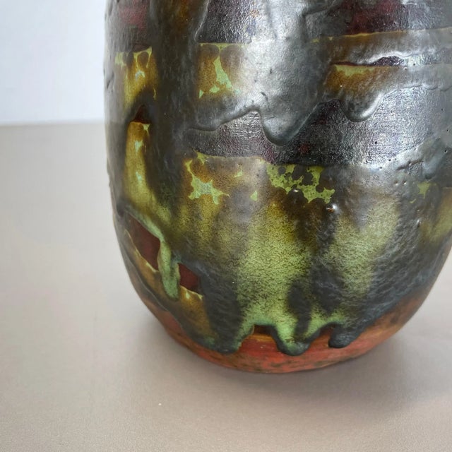 XXL German Ceramic Studio Pottery Vase from Gerhard Liebenthron, 1960s For Sale - Image 14 of 18