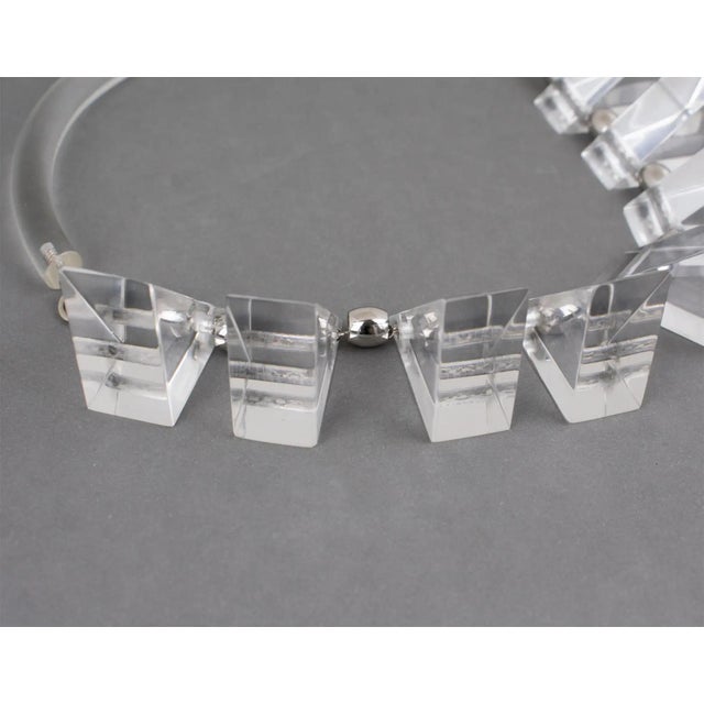 Judith Hendler Clear Acrylic Neck-Ring Choker Necklace For Sale - Image 11 of 17