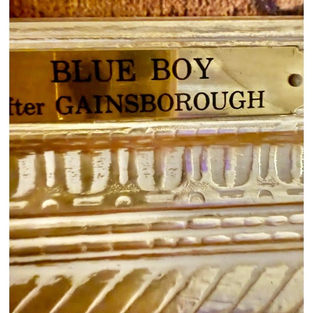 Blue Mid 20th Century Thomas Gainsborough’s Blue Boy and Thomas Lawrence’s Pinkie Portrait Prints - Set of 2 For Sale - Image 8 of 12