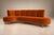 Textile Brazilian Modern Sculptural Curved Sofa in Burnt Sienna Mohair Velvet, Brazil, 1950s For Sale - Image 7 of 18