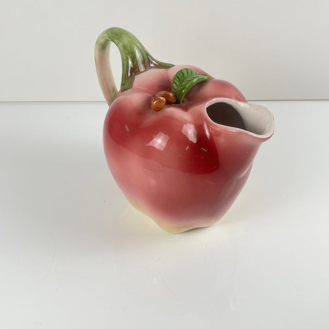 Mid-Century Modern Apple-Shaped Slipware Pitcher, 1960s-1970s For Sale - Image 3 of 9
