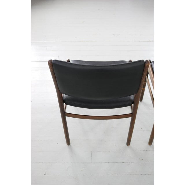 Wooden Chairs with Leatherette Upholstery, Italy, 1960s, Set of 3 For Sale - Image 15 of 18