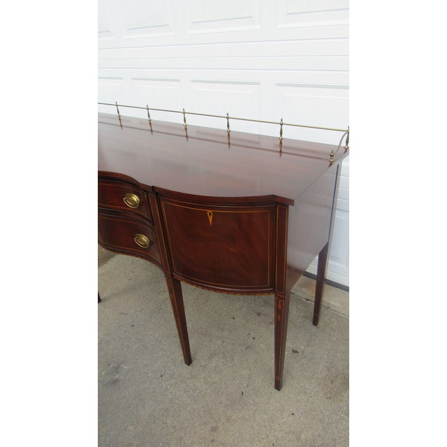 Henkel Harris 1980s Henkel Harris Mahogany Sideboard Federal Designer For Sale - Image 4 of 9