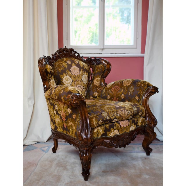 Italian Neo-Baroque Sofa and Lounge Chairs, Set of 5 For Sale - Image 10 of 15