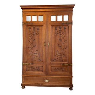 Art Nouveau Wardrobe, 1890s For Sale