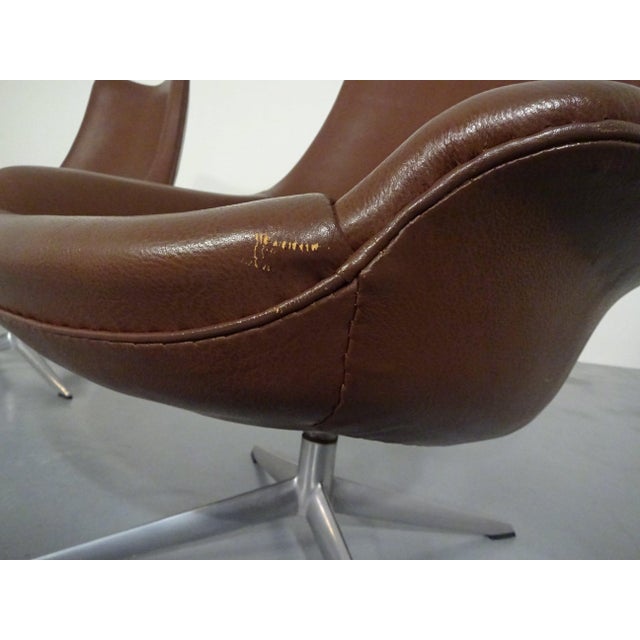 Danish Pirouette Swivel Chair in Leather by H. W. Klein for Bramin, 1960s For Sale - Image 17 of 18