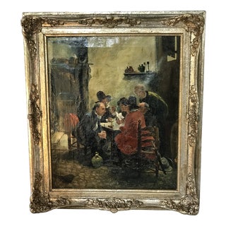 J. Nagel, Figurative Composition, Early 20th Century, Oil Paintig on Canvas, Framed For Sale