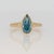 2Ct Blue Lab Diamond Ring With Natural Diamond Accents: Solid 14k Gold, 11x6mm, Size 6.75 For Sale - Image 4 of 8