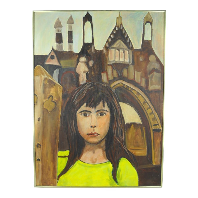 Portrait of Ines, Acrylic On Canvas Painting For Sale