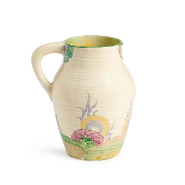 Art Deco Clarice Cliff (1899-1972) "Rhodanthe" Pattern Lotus Jug For Sale - Image 3 of 3