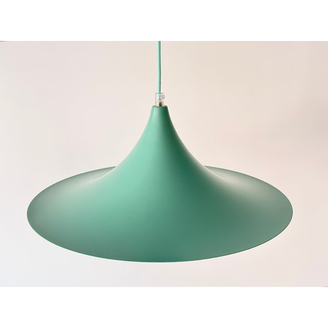 Lyfa Turquoise Semi-Pendant by Claus Bonderup & Torsten Thorup for Lyfa, Denmark, 1968 For Sale - Image 4 of 18