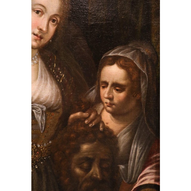 Circle of Galizia Fede, Judith Victorious, 1630, Oil on Canvas For Sale - Image 12 of 15