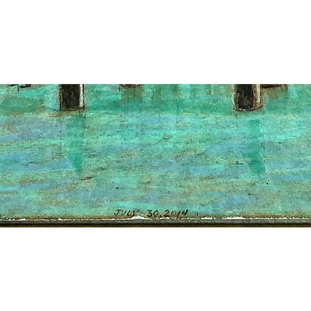 Drawing/Sketching Materials Plein Air San Francisco Waterfront “July 30, 2014,” Attributed to S K Farnsworth For Sale - Image 7 of 9