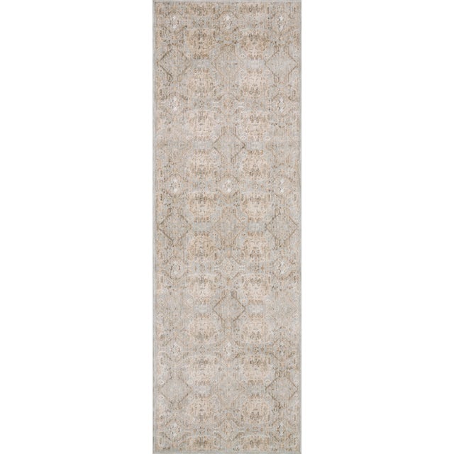 Amber Lewis x Loloi Zuma Silver / Multi 18" x 18" Sample Rug For Sale In Dallas - Image 6 of 7