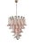Vintage Italian Murano Chandelier with Pink Glass Petals, 1990s For Sale