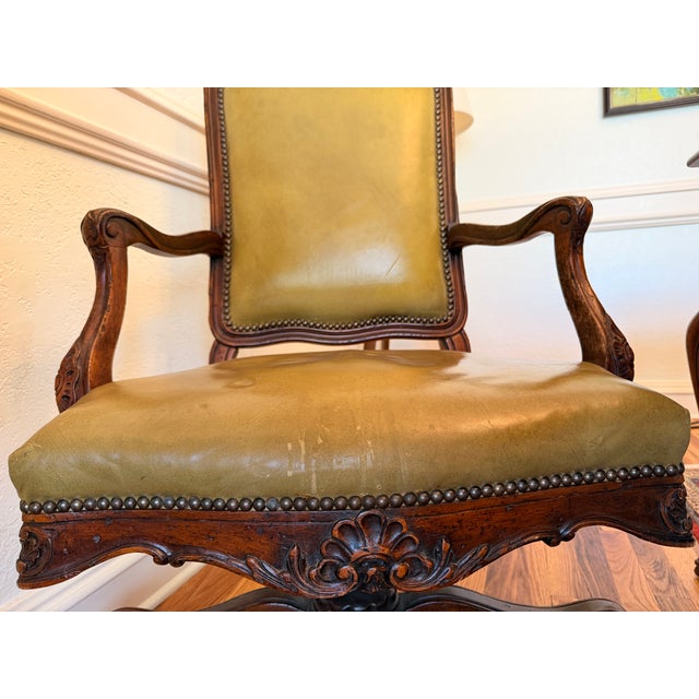 French Provincial John Widdicom1960-70's French Provincial Style Desk and Executive Chair For Sale - Image 3 of 16